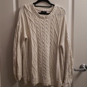 BDG Cable Knit Elbow Patch Sweater